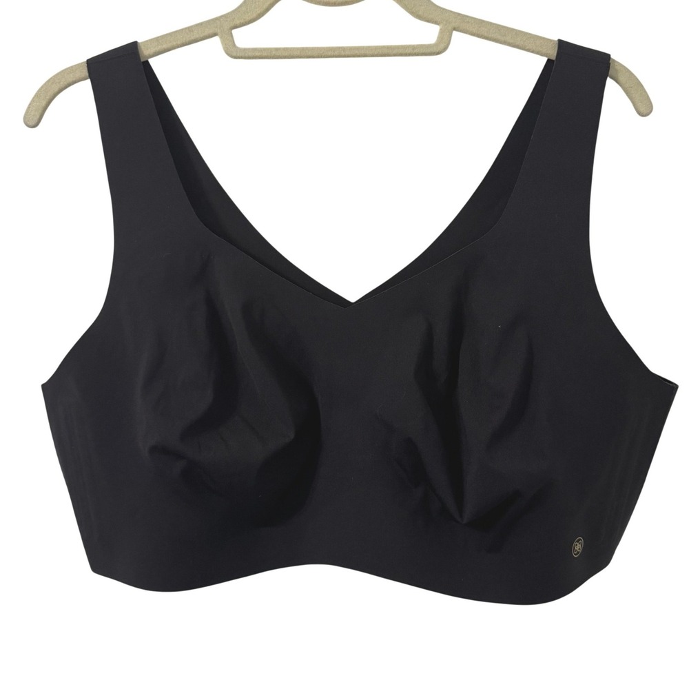 Honeylove Liftwear V-Neck Bra Black 2X 42C 42D Seamless Wire-Free (No Pads Incl)